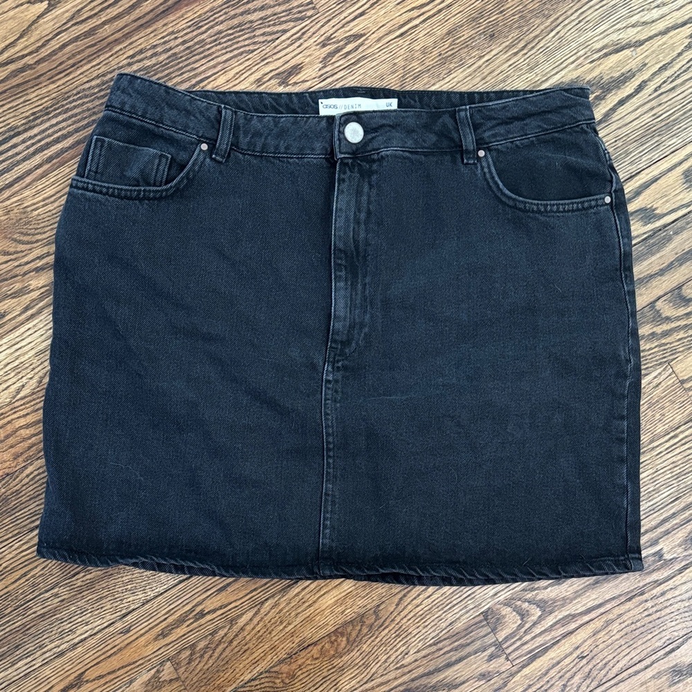 ASOS Black Denim Mini Skirt
